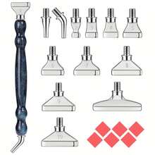 12 brocas de diamante douradas/prateadas/ouro rosa colorido + 1/3 canetas de plástico brilhantes em formato de cabaça + 6 cola vermelha + 1 caixa de plástico, kit de ferramentas para pintura diamante, com rosca - 12pcs cabeça de prata - Ver 26