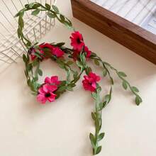 Grüner Blumendraht Stirnband mit Gänseblümchen Blumen Muster, Braut Haarschmuck aus synthetischen Fasern, Frühling/Sommer