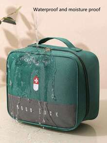 1pc Portable First Aid Kit, Medicine Storage Bag, Medical Supply Organizer Pouch, Personal Emergency Bag, Home Medicine Organizer Bag, Travel Emergency Kit, S/M 2 Sizes, Suitable For Mini Medical Bag, Compact Box, Survival Kit, Family Medicine And Pill, Bandage Storage Bag With Zipper - Multicolor - View 3