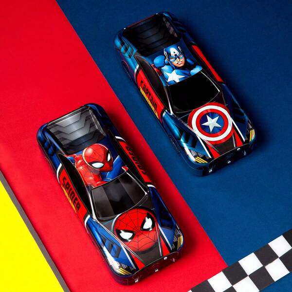Disney Trousse à crayons voiture garçon Disney multifonctionnelle pour maternelle et CP, étui à crayons enfants Spiderman, trousse, sac scolaire