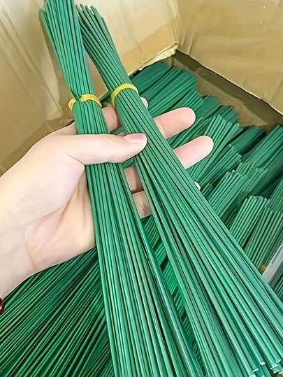 10/30/50支装 2mm 人造花杆 花茎铁丝制作配件，逼真绿色花茎，适用于DIY婚礼和家居装饰、花头装饰配件和手工艺品、花束花茎插花装饰用品、柔韧可弯曲铁丝花茎、派对和节日装饰、波西米亚风格、卧室装饰配件、情人节和母亲节装饰礼物、春季装饰