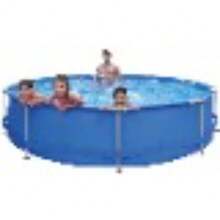 2025 Hottt New Arrivals- 12FT Round Above Ground Steel Frame Swimming Pool |  Outdoor Garden Pool |  Large Paddling Pool For Summer Fun | Sturdy Frame Pool For Famili |Easy Set- Rectangle Swimming Pool - 1 - View 1