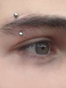16g Eyebrow Rings Rook Earring Rook Piercing Jewelry Vertical Labret Lip Jewelry Pink Opal Stainless Steel Bridge Eyebrow Piercing Jewelry For Women Men Slivery Black Curved Barbell