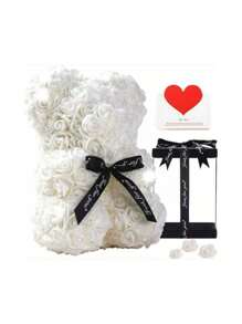 1 Set Eternal Rose Teddy Bear Gift Box, Cute & Romantic Holiday Gift, Suitable For Mother's Day, Valentine's Day, Birthday Party