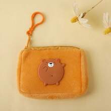 4pcs Cute Plush Coin Pouch, Key Pouch, Earphone Case - Multicolor - View 5