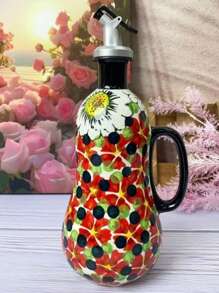Ceramic Oil Pot Household Anti Hanging And Leak Proof Vegetable Oil Bottle Kitchen Heat-Resistant Peanut Oil Soy Sauce Olive Oil Bottle Vinegar Pot