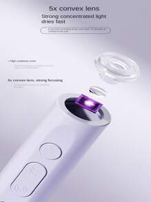 2 In 1 Electric Nail Grinder With Nail Lamp Multifunctional Portable Nail Machine Kit Manicure Tools Quick-Drying Nail Polisher Manicure Nail Drill Bits Tool Electric Nail Polisher, 180mAh