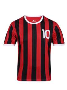 SURUIDA 1 pezzo Maglia da calcio del Milan 2024-2025, divisa sportiva professionale da calcio, comoda e traspirante per partite, tempo libero e sport di squadra, maglietta a maniche corte