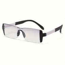 Dual-Use Reading Glasses Frameless Cut Edge Presbyopia Glasses For Elderly Women Eyeglasses+1.0-+4.0 - White - View 14