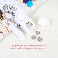 1 件白色智能门窗防盗报警器，多功能家用门磁报警器，高分贝警报，长待机迷你便携式防盗装置，适合独居女性，无需钻孔安装，适用于家庭和商店