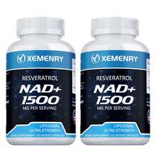 XEMENRY NAD+ - DNA Repair, Energy Production, Cellular Metabolism - Resveratrol - 120pcs - Two bottle-More favorable - View 1