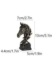 1 Stück Harz Pferdekopf Skulptur, kreative vintage Tier Themen dekorative Statue, geeignet für Heim Büro Dekoration, Wohnzimmer, Bar, Eingang, Harz Ornament, Handwerk, Büro, Garten und Geschenk, Geschenk für Pferdeliebhaber