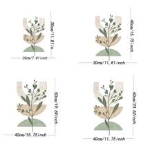 1/3Pcs Abstract Botanical Geometry Wall Arts ,Optional Frame Floral Lines, Women's Abstract Posters, Fashionable Wall Arts Decoration, Bedroom, Living Room, Office Home Decoration Paintings
