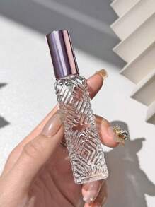 1/3pcs 12ml Exquisite Refillable Aluminum Spray Tip Glass Bottle Diamond Pattern Small Perfume Atomizer Bottle For Travel Cologne Perfume Pump Box Bottle Portable, Room, Bedroom, Daily Applicable Bottle, Perfume Bottle