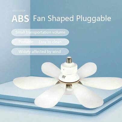 1 pieza Ventilador de techo con enchufe y luz LED regulable - Ventilador de techo silencioso con luz y control remoto, 3 velocidades y ajustes de temperatura de color, eficiencia energética para sala de estar y dormitorio, fácil instalación