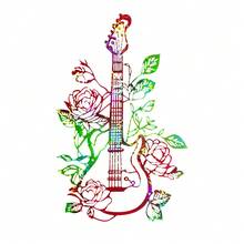 1pc Rose And Guitar Holographic Silicone Mold,Easy To Clean And Reusable Craft Resin Mold,Silicone Molds For Creative Wall Art Decoration Suitable For Friends, Family, And DIY Enthusiasts, Suitable For Various Scenarios - Clear - View 4