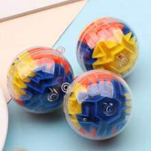 1 pezzo Giocattolo trasparente a sfera del labirinto 3D, gioco di decompressione di sfere rotanti - Allenano la coordinazione occhio-mano, l'attenzione e la resistenza, giocattolo antistress (colore casuale), regalo per Natale/Pasqua