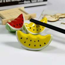 1/3/6PCS Watermelon Shape Chopstick Holder Spoon Rest, Tomato Shape Chopstick Holder Spoon Rest, Table Decoration, Kitchenware, Perfect Holiday Gift, Birthday Party Gift For Boys And Girl