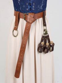 6PCS Medieval Alchemy Magic Potion Bottle Storage Nordic Style Cosplay Festival Props Atmosphere Dress Up Halloween