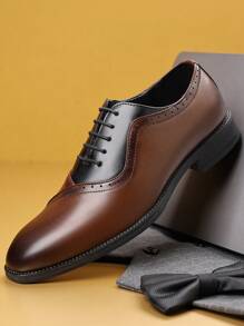 Mioeert Zapatos formales de vestir para hombres, zapatos oxford de negocios, zapatos derby, zapatos abrocha-ala estilo retro