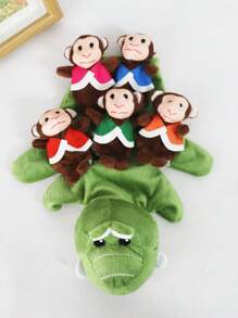 hoojojo Set de 6 títeres de dedo, con diseño de mono, títeres miniatura, títeres lindos, accesorios interactivos, para juego de roles, reuniones familiares, actuaciones divertidas, eventos escolares, fiestas, festivales, regalos.