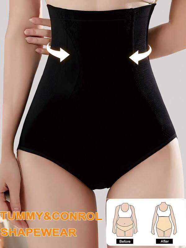 1 Stück Shapewear-Shorts mit hoher Taille, Bauchformung, Raffung des Pos, atmungsaktiv, nahtlos