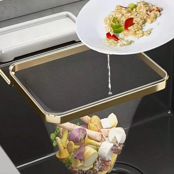 Sacos coadores para pia de cozinha, 50/100 unidades, tela de filtro de malha para coleta eficiente de resíduos alimentares, adequados para drenagem de pias de cozinha, coletam restos de comida e sobras, acessórios de cozinha