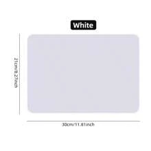 1 Pza Pizarra blanca de doble cara no magnética, pizarra blanca borrable y escribible, con bolígrafo, borrador, borde de 7 colores, tamaño A4 para dejar mensajes importantes en la oficina