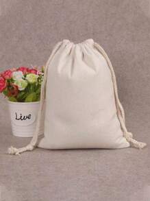 10pcs/Set Fashion Solid Color Tote Bag, Beige Reusable Canvas Foldable Shopping Bag, Unisex Travel Handbag, Large Capacity, Convenient, Suitable For Girls, Female College Students, Office Ladies, Great For Work, Back To School, Middle School, High School, University, Vacation
