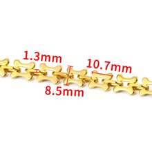 1m/39,37 Zoll Edelstahlkette, Goldfarbe, vielseitige Designs für DIY Schmuck Halsketten & Armbänder