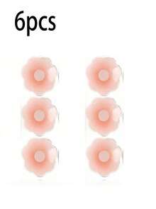 2/6/12 Reusable Silicone Nipple Strips For Women, Nude, With Silicone Breast Lift, Non-Slip/Breathable Seamless Self-Adhesive Invisible Nipple Strips, Strap, Lingerie And Lingerie Accessories, Outdoor Sports, Skin Tone/Light Pink/Bra Lift, Skin Tone, Wedding, Halter Top With Anti-Sag, Push-Up/Round/Flower Shape - Apricot - View 17