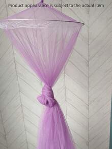 1pc White Bed Canopy With Hanging Hook - Universal Mosquito Net For Double/Queen Beds, Kids' Nursery & Master Bedroom Decor, 360° Insect Protection For Baby, Kids & Adults, Boho Wedding Canopy Curtains (Summer Bedding Accessories) - White - View 13