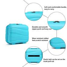 Suitcase 14 20 24 28 Inch Cabin Carry On Check In Lightweight PP Hard Shell Travel Luggage Set TSA Lock Spinner Wheels Single Holiday Business Family - Sky Blue - View 7