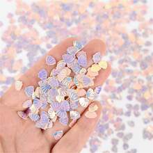 Shiny Shell Under The Sea Iridescent Purple Confetti Size 7mm Nail Sequin For Art Wedding Decoration DIY Handmade Crafts - Multicolor - View 6