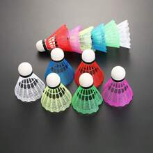 5 pièces/3 pièces/1 pièce Volants de badminton en plastique résistant au vent, durable, résistant aux chocs et aux chutes