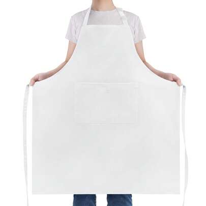 1 stuk plus size unisex schort met 2 zakken, professioneel schort voor koken, werken, bakken, geschikt voor diverse gelegenheden