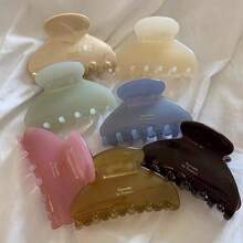 1pc Ladies French Style Acetate Claw Clip, Elegant Hair Clip For Daily Or Outdoor Use Gift Hair Clips Hair Jaw Clip Hair Clamps Hair Clutch Hair Catcher Clip Fall Winter Hair Accessories For Women For Vacation Outfits Woman - Multicolor - View 8