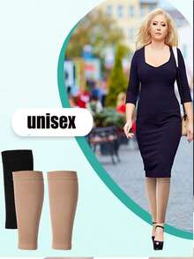 1 双男女通用压缩腿套，加大码，适合跑步、健身、散步、休闲穿着 - 彩色 - 查看 6