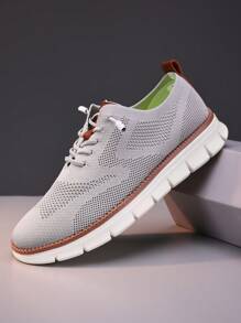Sapatos Esportivos Respiráveis Estilo Britânico para Homens, Tênis de Corrida em Tela, Sapatos de Fitness, Tamanhos Grandes Até 48, Verão