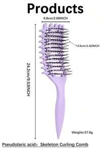 Cepillo definidor de rulos para cabello rizado, rizado y liso - Disponible en varios estilos. Alisa, da forma y desenreda sin tirar ni causar roturas. Accesorios para el cabello, peine, herramientas para el cabello, productos para el cabello y accesorios para salón de belleza, artículos esenciales de viaje.