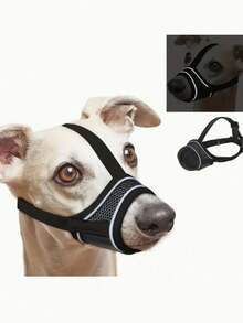 Adjustable Reflective Soft Nylon Dog Muzzle For Small Dogs - Breathable Mesh Anti-Bite & Anti-Chew Mouth Cover With Reinforced Strap For Training & Anxiety Relief - Allows Drinking & Panting While Preventing Biting - Multicolor - View 12