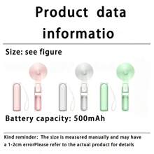 Mini ventilateur portable, rechargeable USB 3 vitesses réglables, ventilateur à main pliable pour les cils pour les filles et les femmes, pour les voyages et l'extérieur
