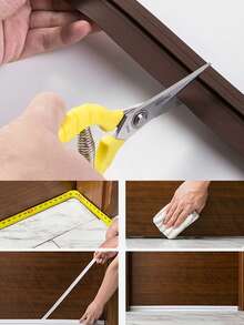 2 件/45 厘米门扫密封条，自粘式门窗隔音隔热密封条，厚缝隙填充物 - 灰色 - 查看 3