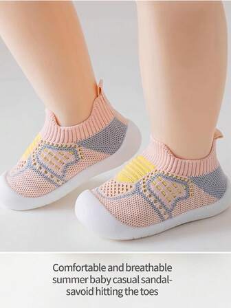 幼儿软底防滑透气网眼运动鞋，适合婴儿男孩女孩，1-2-3 岁，适合室内和室外穿着，四季皆宜