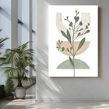 1/3Pcs Abstract Botanical Geometry Wall Arts ,Optional Frame Floral Lines, Women's Abstract Posters, Fashionable Wall Arts Decoration, Bedroom, Living Room, Office Home Decoration Paintings