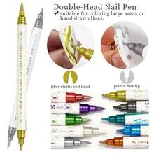 10 Colors Nail Art Pens Set, Nail Polish Pens Nail Art Drawing Pen- Quick Dry Waterproof Nail Art Painting Pens Kit For Home DIY Nail Art Design - Multicolor - View 4