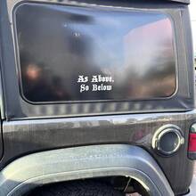 Decal xe As Above So Below, Miếng dán cản cửa sổ xe hơi bằng nhựa vinyl ma quái, Decal dán phù thủy Gothic kinh dị cho xe ô tô tải - trắng - Xem 4