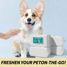 80 Sheets Pet Wet Wipes, Disposable Cleaning Wipes For Dogs And Cats