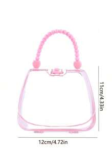 1pc/3pcs Transparent Jewelry Box, Cute Cartoon Storage Box For DIY Jewelry, Makeup, Portable Handheld Box (Color May Vary Slightly From The Actual Item)