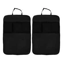 后座汽车收纳袋，汽车收纳垫，后座收纳袋，带桌架，适用于旅行配件 - 彩色 - 查看 1
